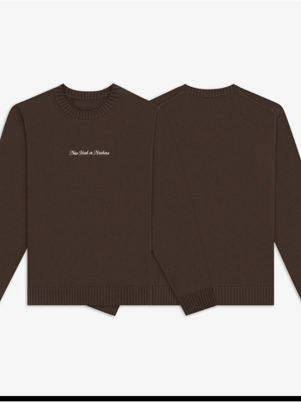 New York or Nowhere Cursive Sweater
